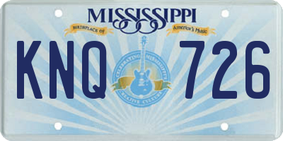 MS license plate KNQ726