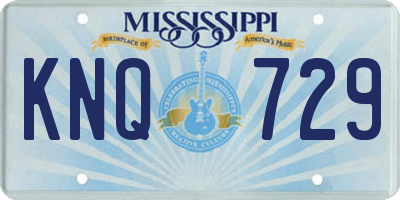 MS license plate KNQ729