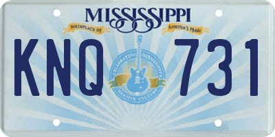 MS license plate KNQ731