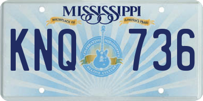 MS license plate KNQ736