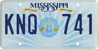MS license plate KNQ741