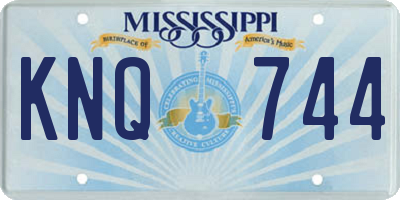MS license plate KNQ744
