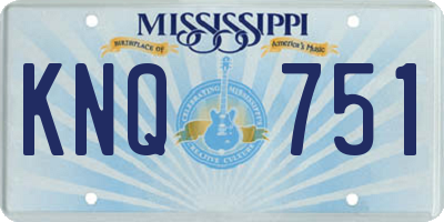 MS license plate KNQ751