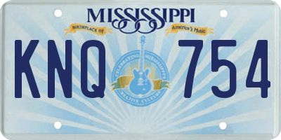 MS license plate KNQ754