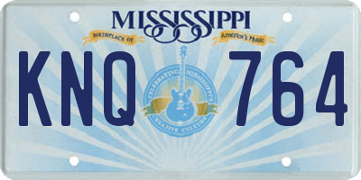 MS license plate KNQ764