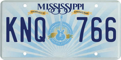 MS license plate KNQ766
