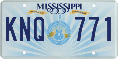 MS license plate KNQ771