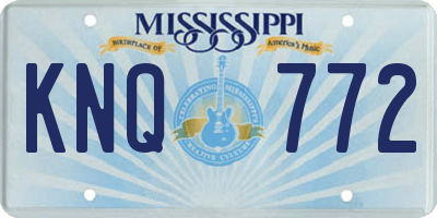 MS license plate KNQ772