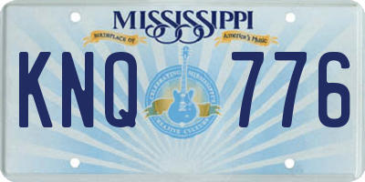 MS license plate KNQ776