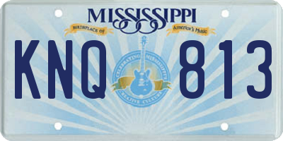 MS license plate KNQ813