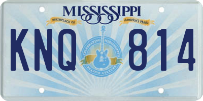 MS license plate KNQ814
