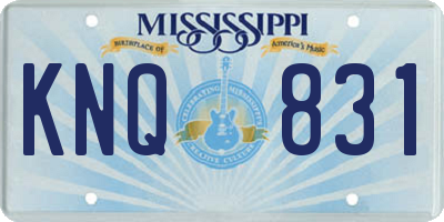 MS license plate KNQ831