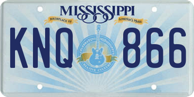 MS license plate KNQ866