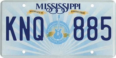 MS license plate KNQ885
