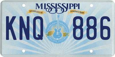 MS license plate KNQ886