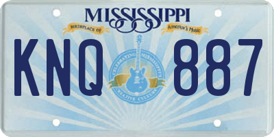 MS license plate KNQ887