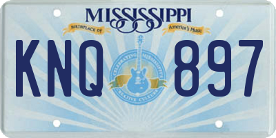 MS license plate KNQ897