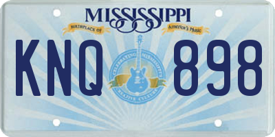 MS license plate KNQ898