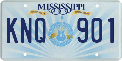 MS license plate KNQ901