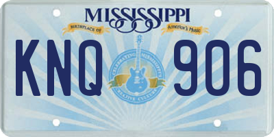 MS license plate KNQ906