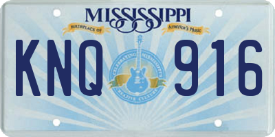 MS license plate KNQ916