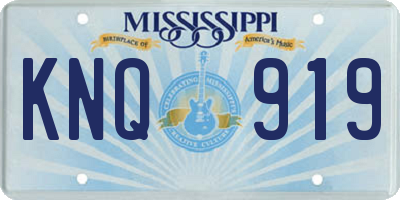 MS license plate KNQ919
