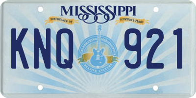 MS license plate KNQ921