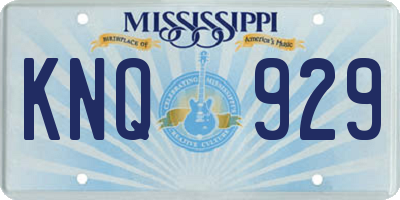 MS license plate KNQ929