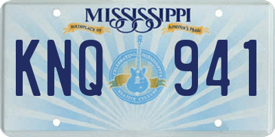 MS license plate KNQ941