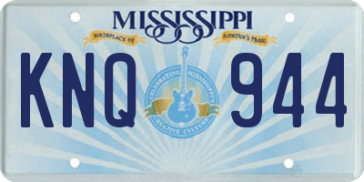 MS license plate KNQ944