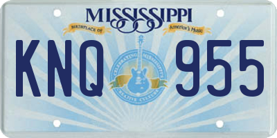 MS license plate KNQ955