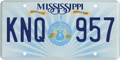 MS license plate KNQ957