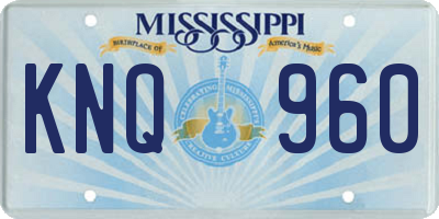 MS license plate KNQ960