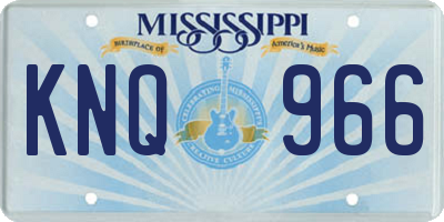 MS license plate KNQ966