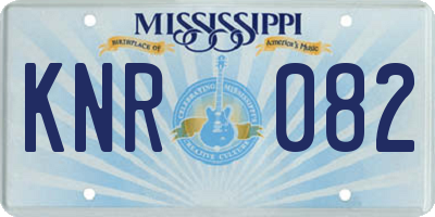 MS license plate KNR082