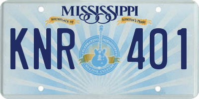 MS license plate KNR401