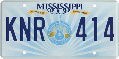 MS license plate KNR414