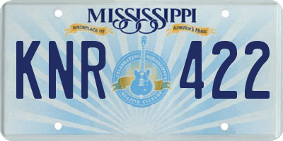 MS license plate KNR422