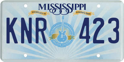 MS license plate KNR423