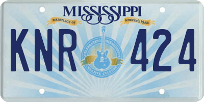MS license plate KNR424