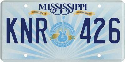 MS license plate KNR426