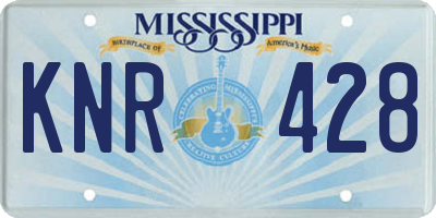 MS license plate KNR428
