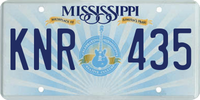 MS license plate KNR435