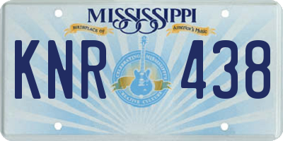 MS license plate KNR438