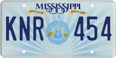 MS license plate KNR454
