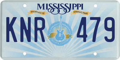 MS license plate KNR479
