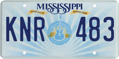 MS license plate KNR483