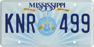 MS license plate KNR499