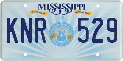 MS license plate KNR529
