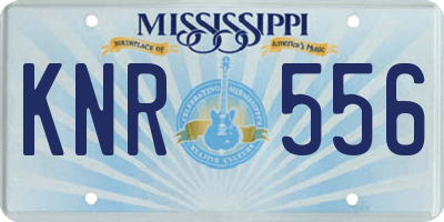 MS license plate KNR556